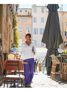 Damesvest met V-hals