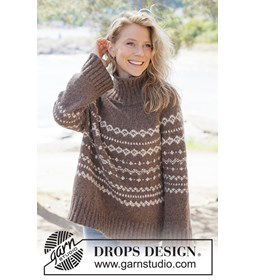 Afternoon Coffee Trui gemaakt van Drops Air