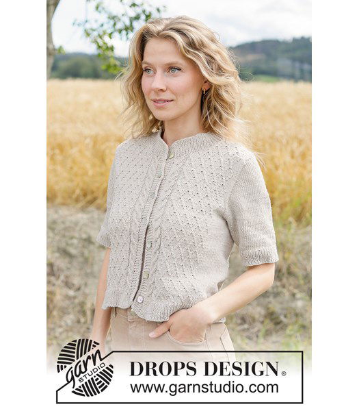 Breipatroon damesvest met kabels in ruitpatroon