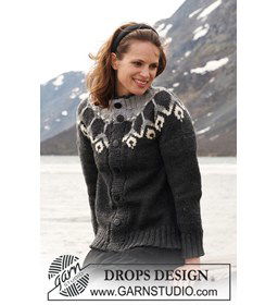 Vest in noors motief gemaakt van Drops Alaska