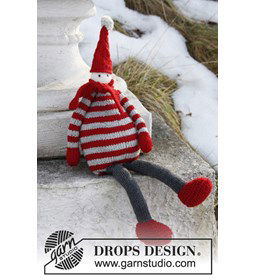 Gebreide Kerstman gemaakt van Drops Baby Merino