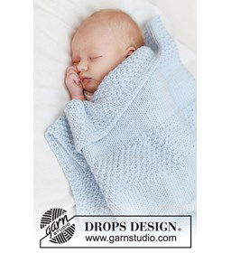 Babydeken gemaakt van Drops Big Merino