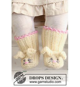 Slofjes gemaakt van Drops Baby Merino