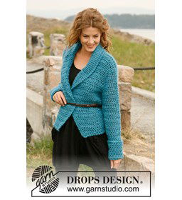 Vest met sjaalkraag gemaakt van Haaknaalden