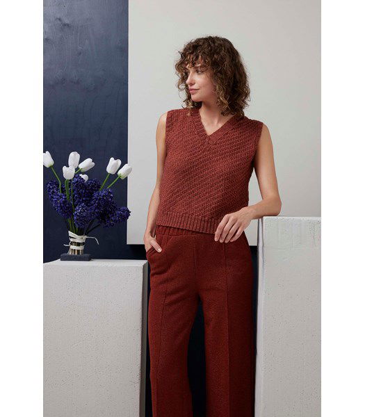 Breipatroon Korte spencer Karla met V-hals