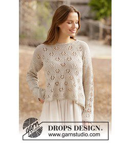 Dames trui gemaakt van Drops Bomull lin
