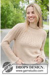 Breipatroon damestrui Maple Cream met kabelpatroon in ronde pas van andere kant