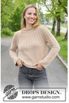 Breipatroon damestrui Maple Cream met kabelpatroon in ronde pas van andere kant