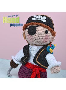 Poppenkastpop Piraat met vogel