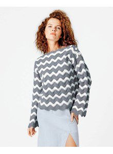 Damestrui met gehaakt zigzagpatroon