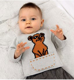 Baby trui gemaakt van Phildar Phil Coton 3