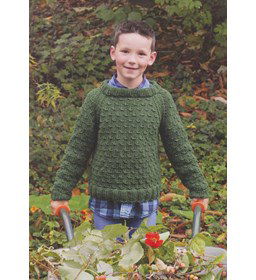 Jongenstrui met wijde dubbel gebreide halsboord gemaakt van Durable Cosy