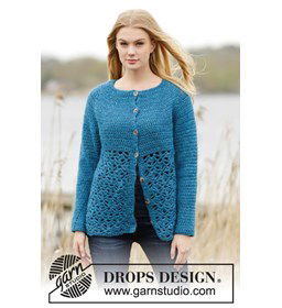 Gehaakt vest gemaakt van Drops Air