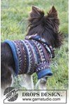 Breipatroon Honden trui met capuchon  van andere kant