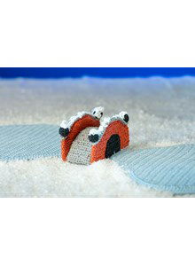 Ronde brug mer ijsvijver