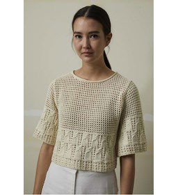 Dames top gemaakt van rondbreinaald nr 2 - 2,25