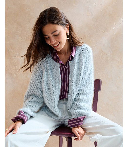 Breipatroon Damesvest in fantasiepatroon