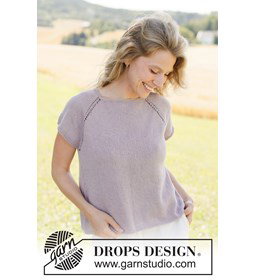 zomertop met raglanmouwen van katoen gemaakt van Rondbreinaald nr 3,5