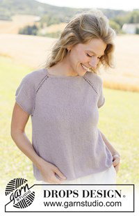 zomertop met raglanmouwen van katoen