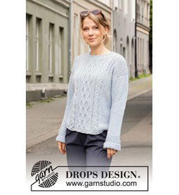 Dames trui gemaakt van Drops Merino extra fine