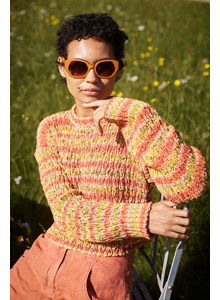 Korte meerkleurige damestrui