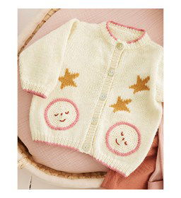 Babyvest met volle maan en sterren.