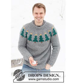 Heren kersttrui gemaakt van Drops Air