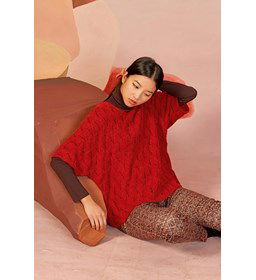 Damestrui met ajourpatroon gemaakt van Lang Yarns Alpaca Soxx 6-ply