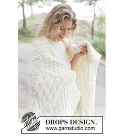 Luxe Deken van Vierkanten met Kabels in Zachte Alpaca-Wolmix gemaakt van Rondbreinaald nr 5