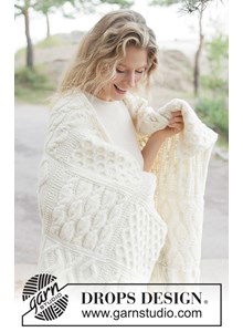 Luxe Deken van Vierkanten met Kabels in Zachte Alpaca-Wolmix