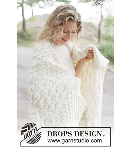 Breipatroon Luxe Deken van Vierkanten met Kabels in Zachte Alpaca-Wolmix