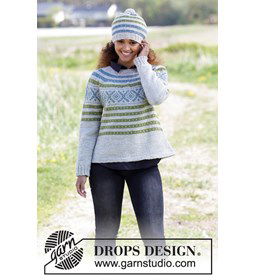 Trui met muts gemaakt van Drops Karisma