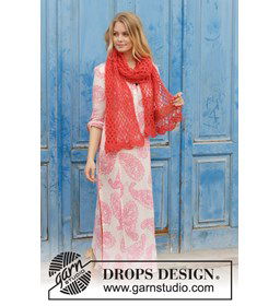 Stola gemaakt van Drops Brushed Alpaca Silk