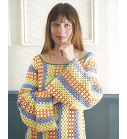 bohemian jurk gemaakt van Haaknaalden