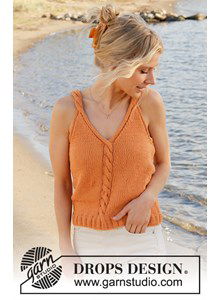 Damestop met kabels en V-hals