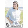 damesvest met korte mouwen en ronde pas gemaakt van Drops Kid Silk