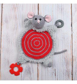 Speeldoekje muis met geluidjes gemaakt van Durable Teddy