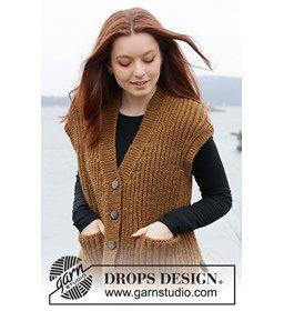 Damesvest zonder mouwen gemaakt van Drops Alaska