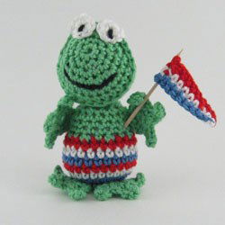 Kikker gemaakt van kraaltjes klein - rocailles - beads