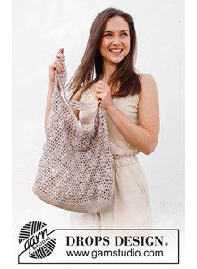 Vierkante boodschappentas met noppen