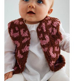 Gilet met dierenprint gemaakt van Phildar Phil Douce