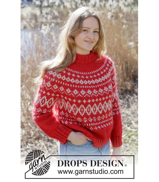 Breipatroon Zachte Noorse trui met ronde pas in mohair