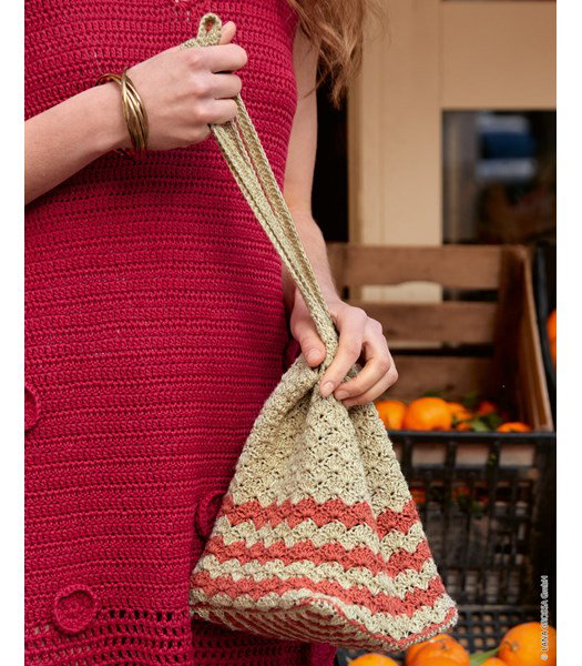 Haakpatroon tas met vierkante bodem