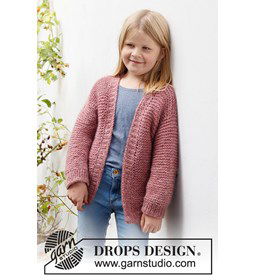 Meisjesvest gemaakt van Drops Kid Silk