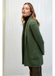 Damesvest met sjaalkraag