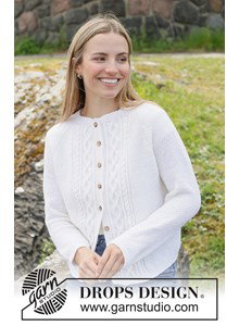 damesvest met kabels en raglan