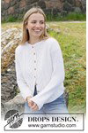Breipatroon damesvest met kabels en raglan van andere kant