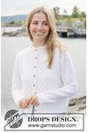 Breipatroon damesvest met kabels en raglan van andere kant