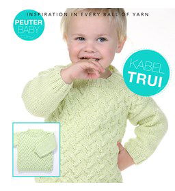 Trui met kabel gemaakt van Scheepjes Softfun