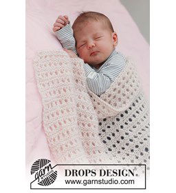 Babydeken gemaakt van Drops Kid Silk